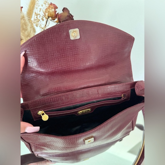 Fendi Vintage Crossbody Bag Bordeaux 1925 Stamp - Picture 8 of 15